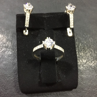 արծաթյա կանացի կոմպլեկտ հավաքածու - 5.7 գր - ԿՈԴ 203-578 arcatya kanaci komplekt havaqacu - 5.7 gr 