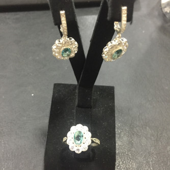 արծաթյա կանացի կոմպլեկտ հավաքածու - 6 գր - ԿՈԴ 204-100 arcatya kanaci komplekt havaqacu - 6 gr 