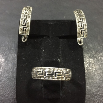 արծաթյա կանացի կոմպլեկտ հավաքածու - 6.2 գր - ԿՈԴ 203-404 arcatya kanaci komplekt havaqacu - 6.2 gr 