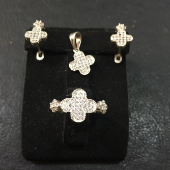 արծաթյա կանացի կոմպլեկտ հավաքածու - 6.2 գր - ԿՈԴ 203-958 arcatya kanaci komplekt havaqacu - 6.2 gr 