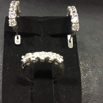 արծաթյա կանացի կոմպլեկտ հավաքածու - 6.4 գր - ԿՈԴ 203-607 arcatya kanaci komplekt havaqacu - 6.4 gr 