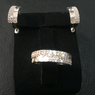 արծաթյա կանացի կոմպլեկտ հավաքածու - 6.7 գր - ԿՈԴ 203-965 arcatya kanaci komplekt havaqacu - 6.7 gr 