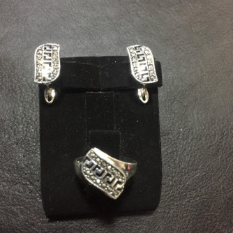 արծաթյա կանացի կոմպլեկտ հավաքածու - 7.1 գր - ԿՈԴ 203-402 arcatya kanaci komplekt havaqacu - 7.1 gr 