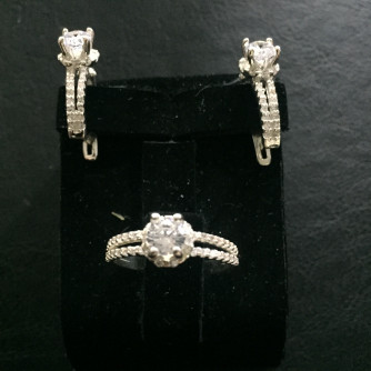 արծաթյա կանացի կոմպլեկտ հավաքածու - 7.2 գր - ԿՈԴ 203-962 arcatya kanaci komplekt havaqacu - 7.2 gr 