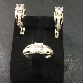 արծաթյա կանացի կոմպլեկտ հավաքածու - 7.3 գր - ԿՈԴ 203-576 arcatya kanaci komplekt havaqacu - 7.3 gr 