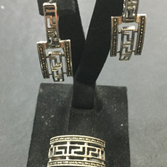 արծաթյա կանացի կոմպլեկտ հավաքածու - 73 գր - ԿՈԴ 204-153 arcatya kanaci komplekt havaqacu - 73 gr 