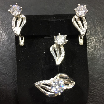 արծաթյա կանացի կոմպլեկտ հավաքածու - 7.4 գր - ԿՈԴ 203-603 arcatya kanaci komplekt havaqacu - 7.4 gr 