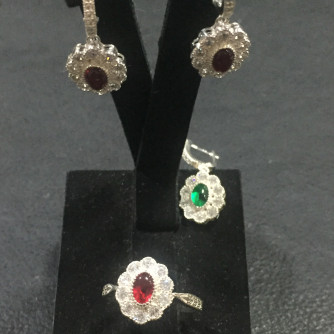 արծաթյա կանացի կոմպլեկտ հավաքածու - 7.5 գր - ԿՈԴ 204-050 arcatya kanaci komplekt havaqacu - 7.5 gr 