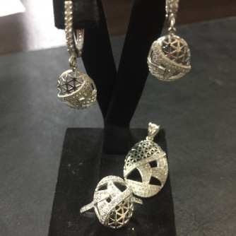 արծաթյա կանացի կոմպլեկտ հավաքածու - 7.5 գր - ԿՈԴ 204-028 arcatya kanaci komplekt havaqacu - 7.5 gr 