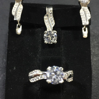 արծաթյա կանացի կոմպլեկտ հավաքածու - 7.6 գր - ԿՈԴ 203-601 arcatya kanaci komplekt havaqacu - 7.6 gr 