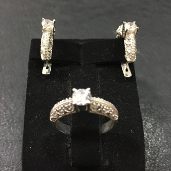 արծաթյա կանացի կոմպլեկտ հավաքածու - 7.9 գր - ԿՈԴ 203-575 arcatya kanaci komplekt havaqacu - 7.9 gr 