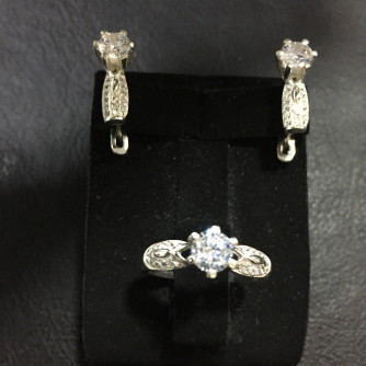 արծաթյա կանացի կոմպլեկտ հավաքածու - 8.1 գր - ԿՈԴ 203-430 arcatya kanaci komplekt havaqacu - 8.1 gr 