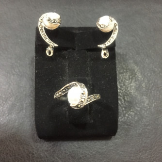 արծաթյա կանացի կոմպլեկտ հավաքածու - 8.5 գր - ԿՈԴ 203-433 arcatya kanaci komplekt havaqacu - 8.5 gr 