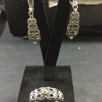 արծաթյա կանացի կոմպլեկտ հավաքածու - 8.5 գր - ԿՈԴ 204-160 arcatya kanaci komplekt havaqacu - 8.5 gr 