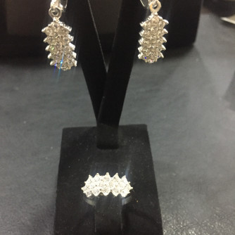 արծաթյա կանացի կոմպլեկտ հավաքածու - 8.6 գր - ԿՈԴ 204-203 arcatya kanaci komplekt havaqacu - 8.6 gr 