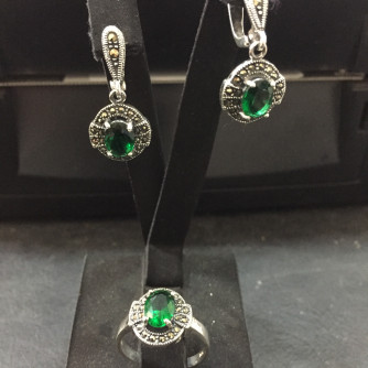 արծաթյա կանացի կոմպլեկտ հավաքածու - 8.7 գր - ԿՈԴ 204-167 arcatya kanaci komplekt havaqacu - 8.7 gr 