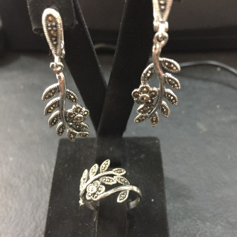 արծաթյա կանացի կոմպլեկտ հավաքածու - 8.7 գր - ԿՈԴ 204-168 arcatya kanaci komplekt havaqacu - 8.7 gr 