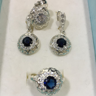 արծաթյա կանացի կոմպլեկտ հավաքածու - 9.1 գր - ԿՈԴ 204-118 arcatya kanaci komplekt havaqacu - 9.1 gr 