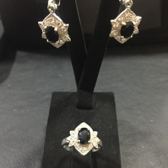 արծաթյա կանացի կոմպլեկտ հավաքածու - 9.1 գր - ԿՈԴ 204-120 arcatya kanaci komplekt havaqacu - 9.1 gr 