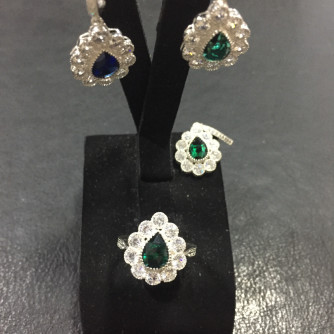 արծաթյա կանացի կոմպլեկտ հավաքածու - 9.4 գր - ԿՈԴ 204-102 arcatya kanaci komplekt havaqacu - 9.4 gr 