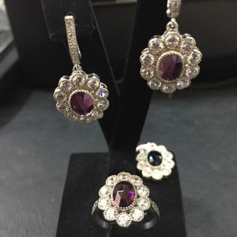 արծաթյա կանացի կոմպլեկտ հավաքածու - 9.5 գր - ԿՈԴ 204-098 arcatya kanaci komplekt havaqacu - 9.5 gr 