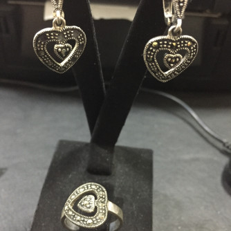 արծաթյա կանացի կոմպլեկտ հավաքածու - 9.7 գր - ԿՈԴ 204-162 arcatya kanaci komplekt havaqacu - 9.7 gr 