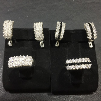 արծաթյա կանացի կոմպլեկտ հավաքածու - 9.7 գր - ԿՈԴ 203-438 arcatya kanaci komplekt havaqacu - 9.7 gr 