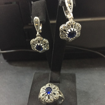 արծաթյա կանացի կոմպլեկտ հավաքածու - 9.9 գր - ԿՈԴ 204-180 arcatya kanaci komplekt havaqacu - 9.9 gr 