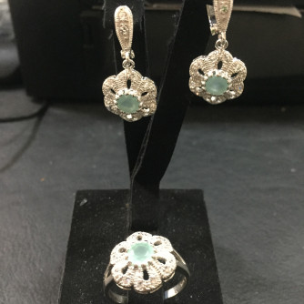 արծաթյա կանացի կոմպլեկտ հավաքածու - 9.9 գր - ԿՈԴ 204-208 arcatya kanaci komplekt havaqacu - 9.9 gr 