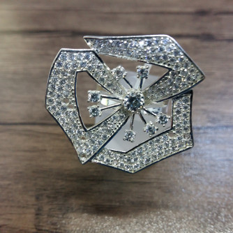 արծաթյա կանացի Մատանի - 6.2 գր - ԿՈԴ 204-270 arcatya kanaci Matani - 6.2 gr 