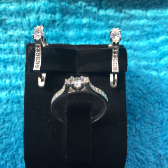 արծաթյա կանացի կոմպլեկտ հավաքածու - 6.6 գր - ԿՈԴ 203-763 arcatya kanaci komplekt havaqacu - 6.6 gr 