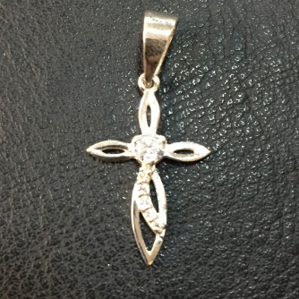 արծաթյա կանացի խաչ - 0.9 գր - ԿՈԴ 203-963 arcatya kanaci xach - 0.9 gr 