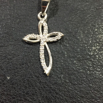 արծաթյա կանացի խաչ - 1.2 գր - ԿՈԴ 203-793 arcatya kanaci xach - 1.2 gr 